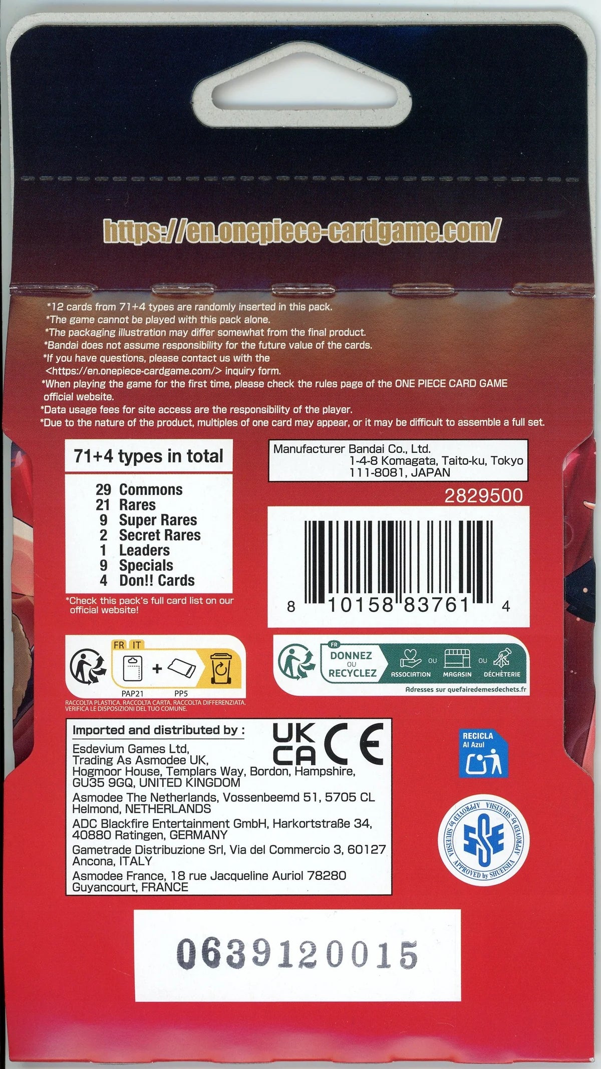 Extra Booster: One Piece Heroines Edition Sleeved Booster Pack (EB-03)