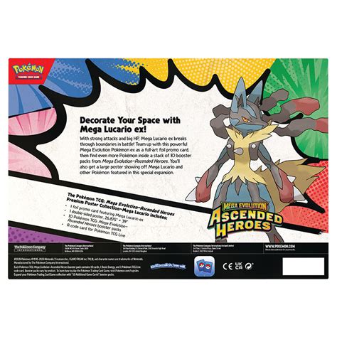 Pokémon TCG: Mega Evolution—Ascended Heroes Premium Poster Collection—Mega Lucario