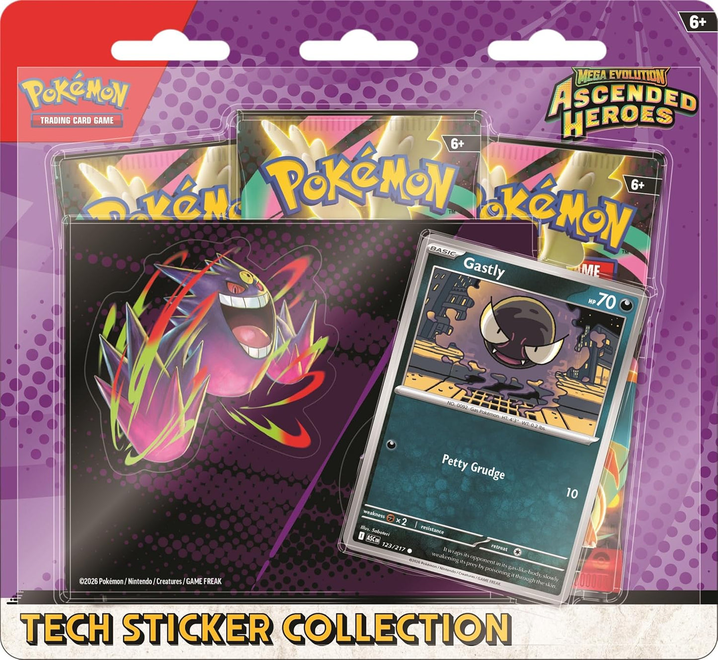 Mega Evolution: Ascended Heroes Tech Sticker Collection Set - Gastly & Charmander - ME: Ascended Heroes (ASC)