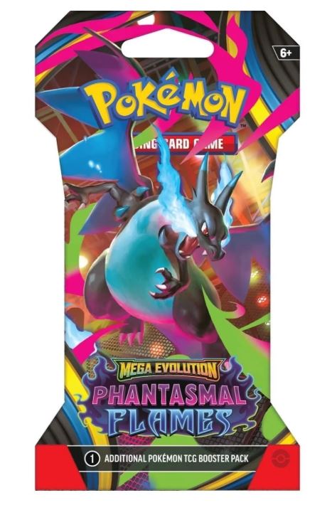 Mega Evolutions(ME01) & Phantasmal Flames(ME02) Sleeved Booster Art Bundle - (8 Packs)
