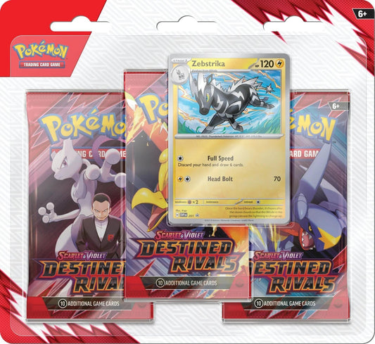 Destined Rivals 3 Pack Blister with Zebstrika Promo