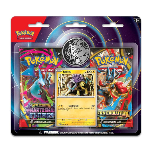 Mega Evolution & Phantasmal Flames 2-Pack Blister (Raikou)