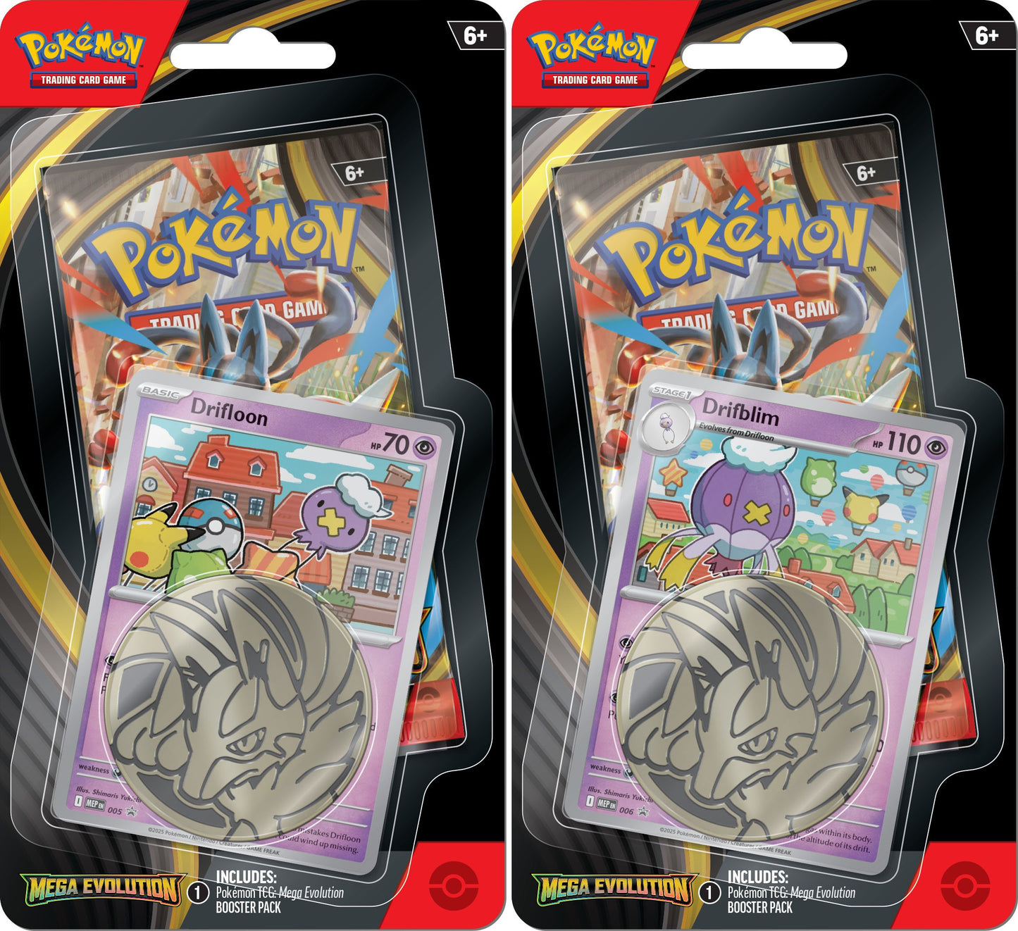 Mega Evolution(ME01) Single Pack Blister Bundle [Drifloon] & [Drifblim] (2 blister packs)