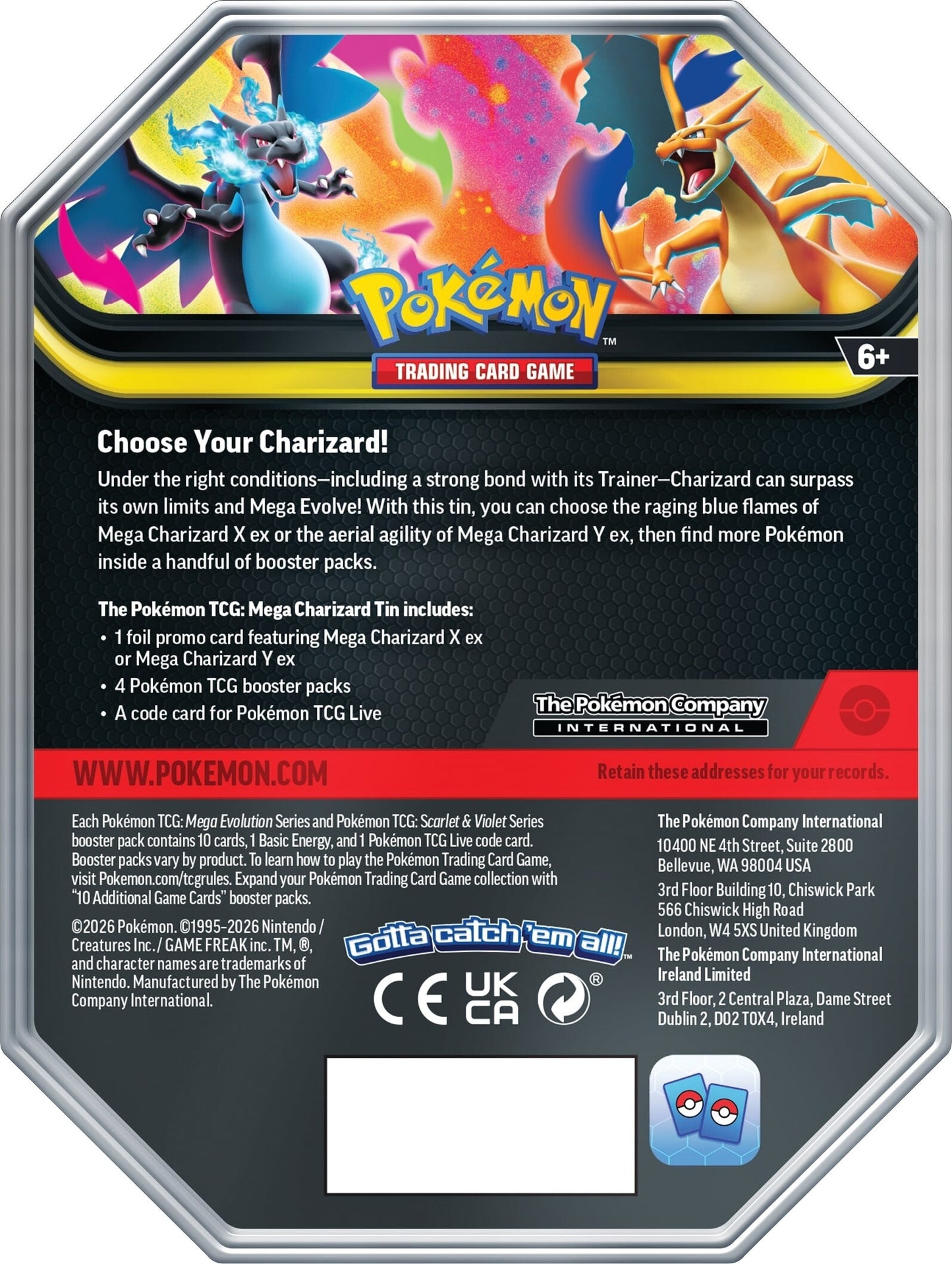 Mega Charizard X & Y eX Tin Set
