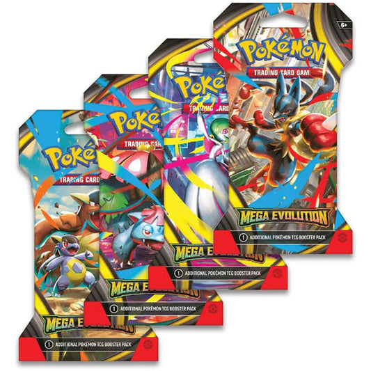 Mega Evolutions(ME01) & Phantasmal Flames(ME02) Sleeved Booster Art Bundle - (8 Packs)