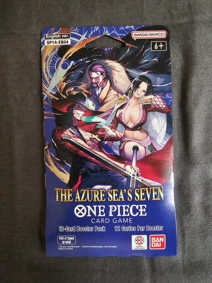 One Piece TCG - Sleeved  Booster Pack - The Azure Sea's Seven (OP14)