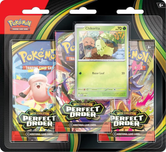 Pokémon TCG: Perfect Order - 3 Pack Blister (Chikorita)