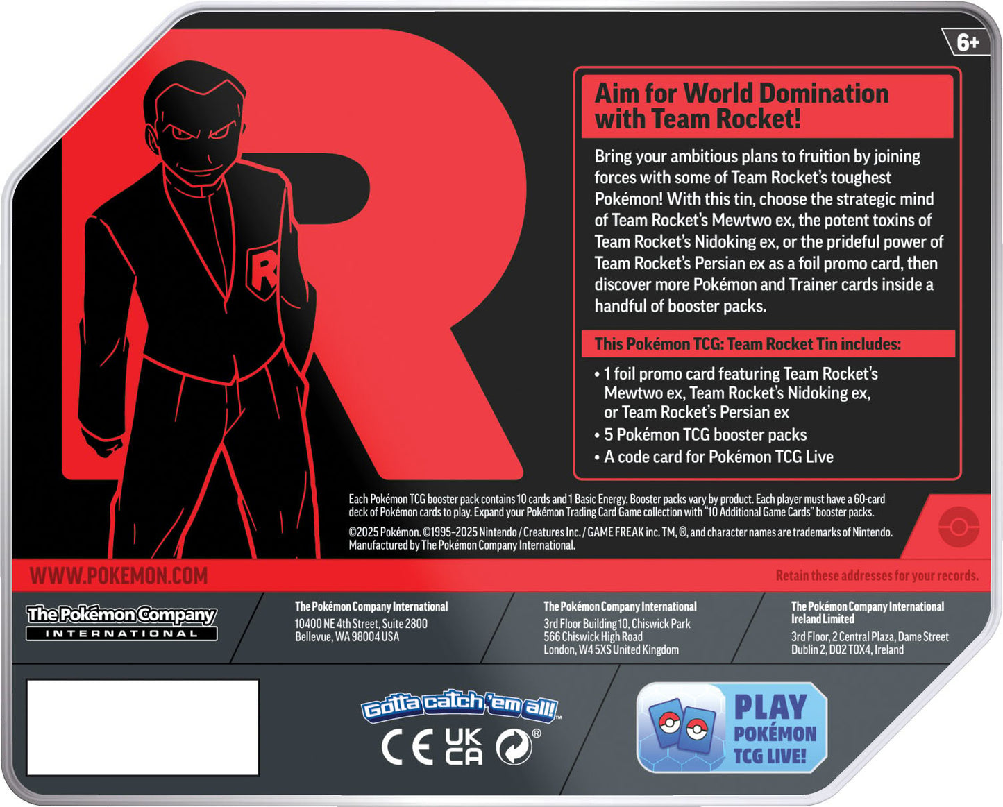Team Rocket Tin [Set of 3]