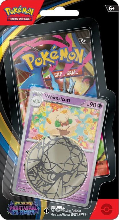 Phantasmal Flames(ME02) Single Pack Checklane Blister Bundle [Cottonee] & [Whimsicott] (Set of 2 checklane blister packs)