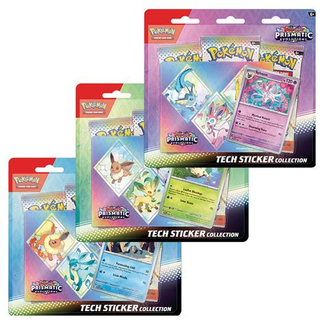 Prismatic Evolutions Tech Sticker Collections - Set of 3