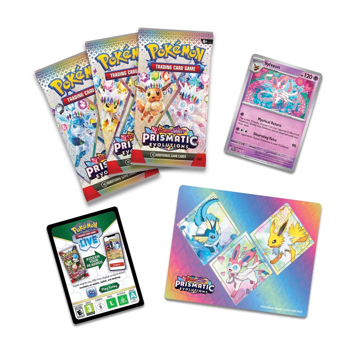 Prismatic Evolutions Tech Sticker Collections - Set of 3